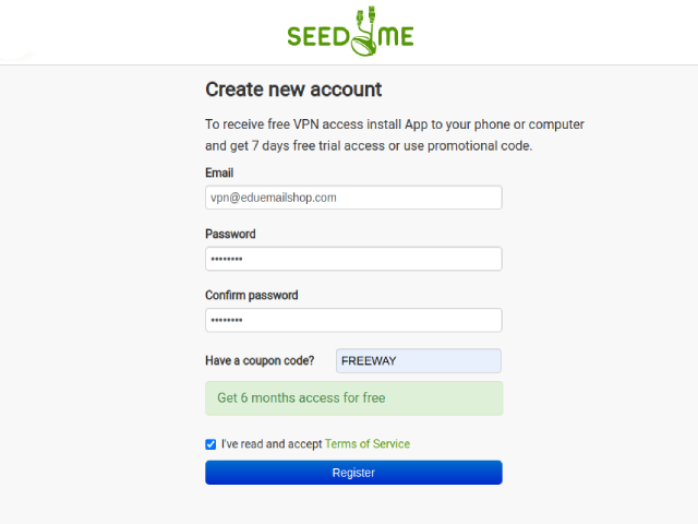 How To Get Seed4Me Premium For FREE Edu Email Shop 1