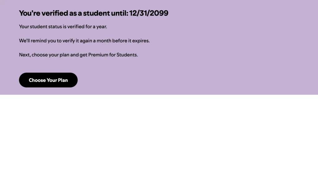 Spotify 1 Year Verified Student Status - Edu Email Shop